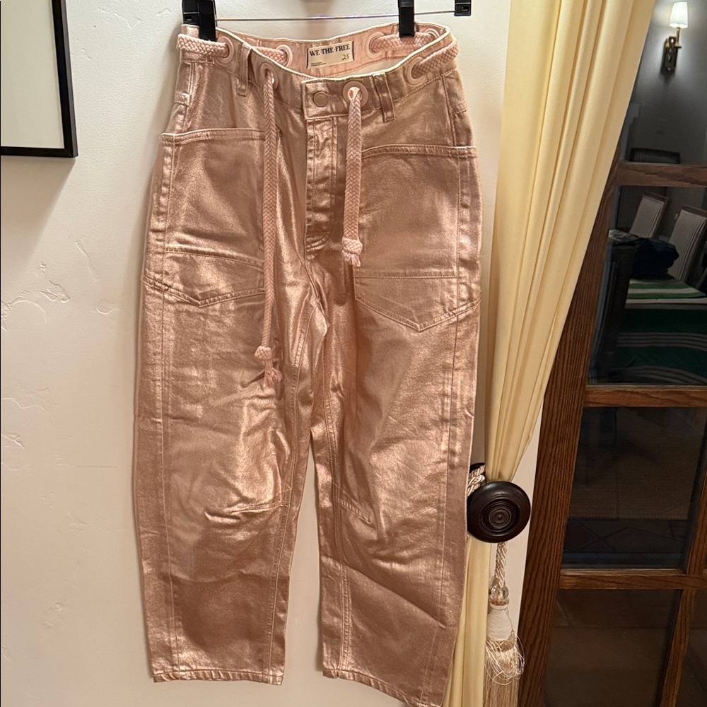 We The Free Metallic Rose Pants